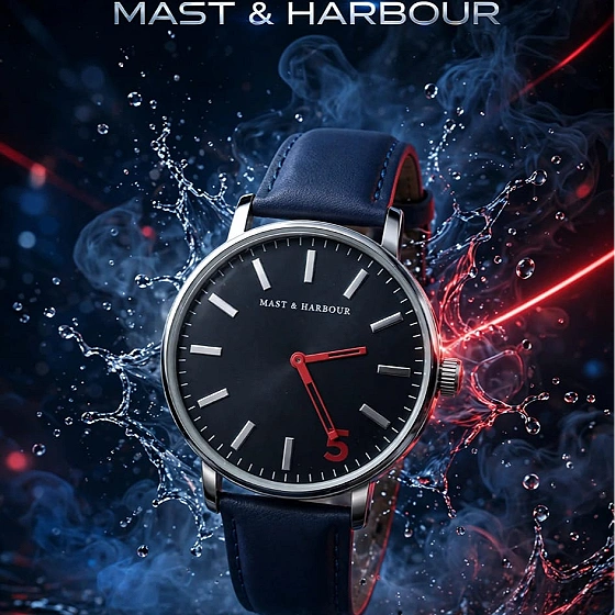 Mast & Harbour Unisex Navy Blue Analogue Watch (Style Code: MFB-PN-LW5489M-2)