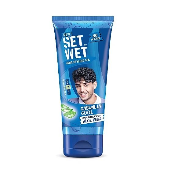 Set Wet Styling Hair Gel for Men  Casually Cool 100gm