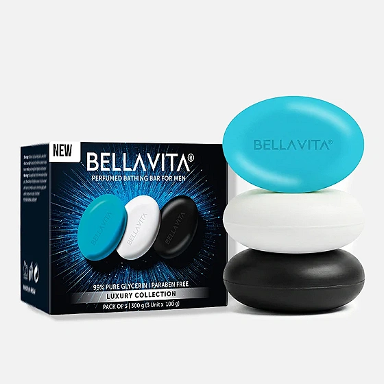 Perfumed Bathing Bar (Soaps) For Men - 3 x 100g - Pack of 3