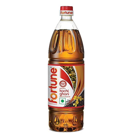 Fortune Premium Kachi Ghani Pure Mustard Oil, 910g  pet Bottle
