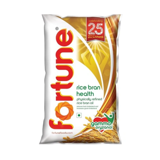 Fortune Refined Rice Bran Oil 1L/870g Pouch