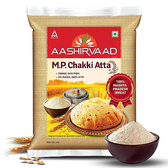 Aashirvaad M.P. Chakki Atta 10kg pack 0% Maida 100% Madhya Pradesh Atta