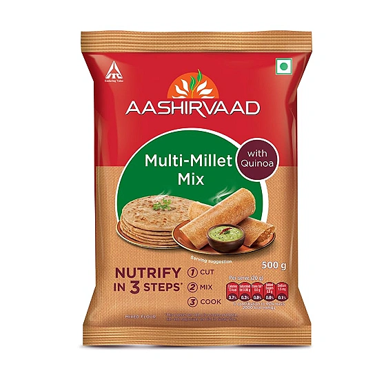 Aashirvaad Nature’s Superfoods Multi Millet Mix Flour, 500g Pack, High Fibre & Protein Atta | Gluten Free Flour
