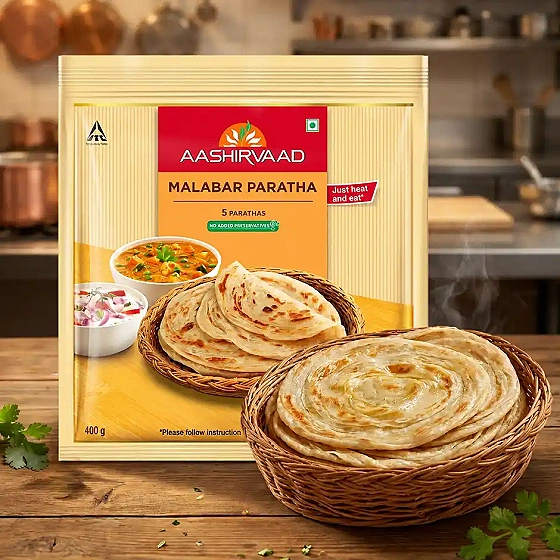 Aashirvaad Malabar Parota, Ready To Cook, 400 g  1 pack