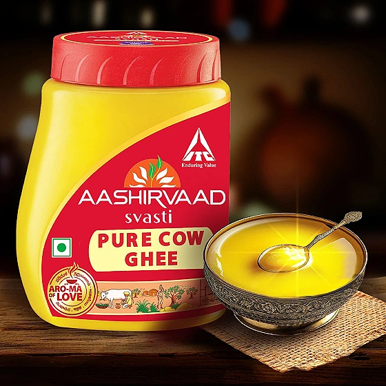 AASHIRVAAD Svasti Pure Cow Ghee Plastic Bottle (1 L)
