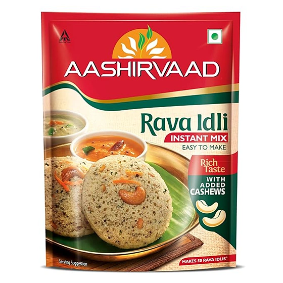 Aashirvaad Rava Idli Instant Mix, 1kg Pack, Easy to Make | 50 Rava Idlis in 3 Steps | Soft & Fluffy Idlis