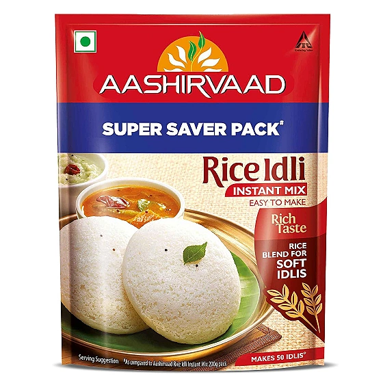 Aashirvaad Instant Mix Rice Idli, 200g Pack, 20 Rice Idlis in 3 Steps | Soft & Fluffy Idlis