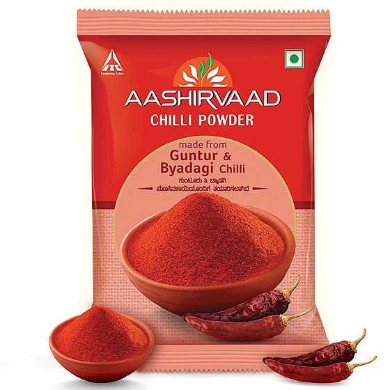 Aashirvaad Chilli Powder, Guntur and Byadagi Chillies, To Cook Vibrant, Tasty, & Spicy Food, 200g