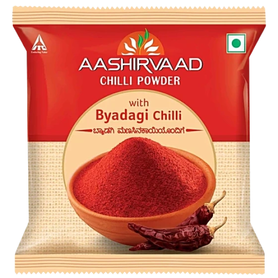 Aashirvaad Byadagi Chilli Powder, Vibrant Red Chilli Powder, 500g